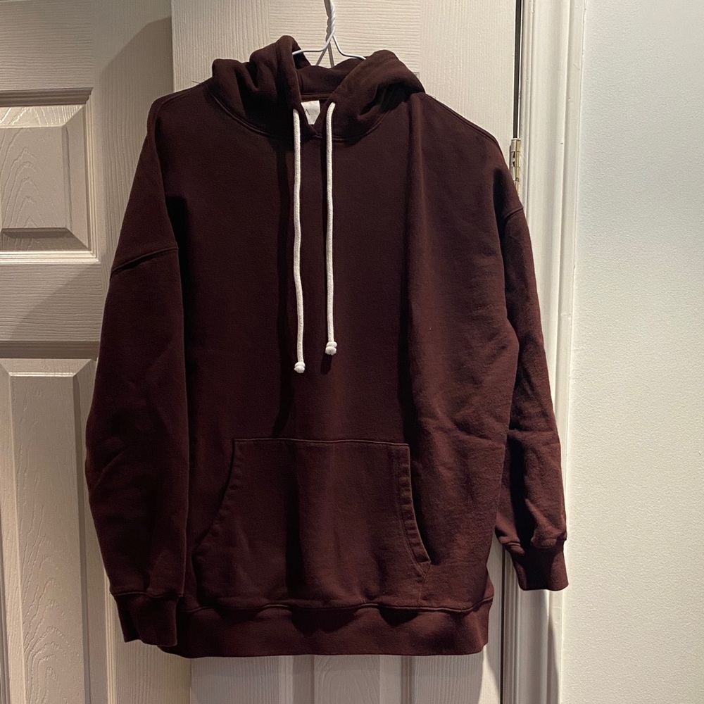 NWT NIA Brown Hoodie Kangaroo pocket Bunnyhug XS